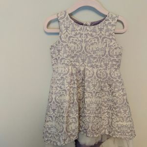 Lavender shimmer brocade Tea Length dress